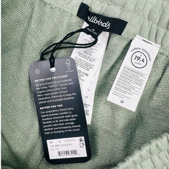 allbirds The R&R Sweatpants - Hazy Pine - Size XL - $98 Retail - Picture 7 of 8